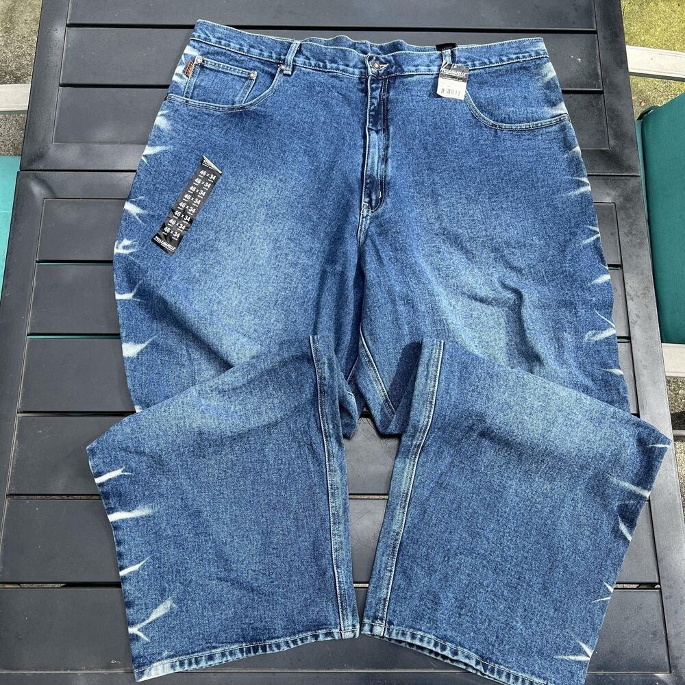 Pelle Pelle Marc Buchanan Jeans Mens 46x34 Relaxed Wide Leg Denim Enzyme Wash